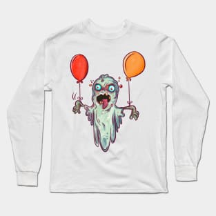 Zombie Ghost Flying Long Sleeve T-Shirt